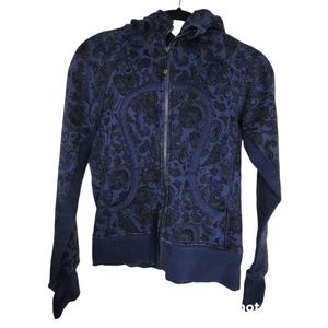 Lululemon scuba zip hoodie Blue Paisley Size 2 or size 4